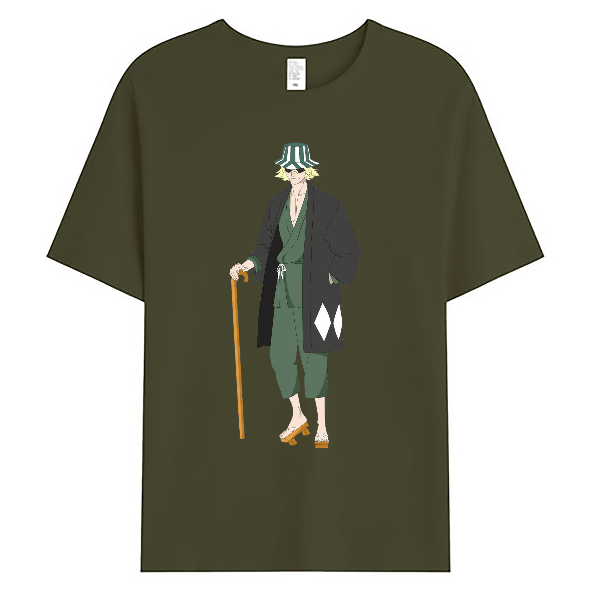 （画像用） "ブリーチ 浦原 喜助（うらはら きすけ） BLEACH Urahara Kisuke " 綿100％ メンズ半袖Tシャツ｜肌触りやわらか＆通気性